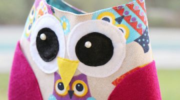 How to make an owl bag for kids, easy tutorial