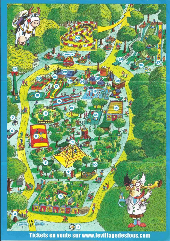 Le Village des Fous - map